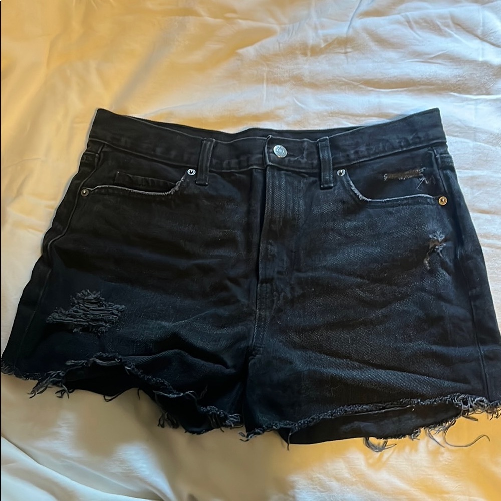 Old Navy: High-Rise Dark Wash Shorts